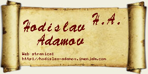 Hodislav Adamov vizit kartica